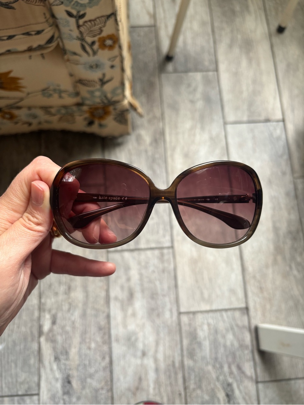 kate spade Brown Sunglasses with Purple Gradient Lenses